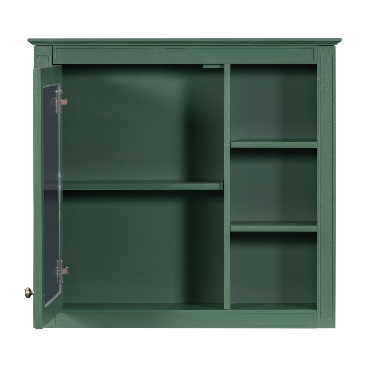 Siavonce 30-in x 28-in Surface Mount Green Mirrored Soft Close Medicine Cabinet
