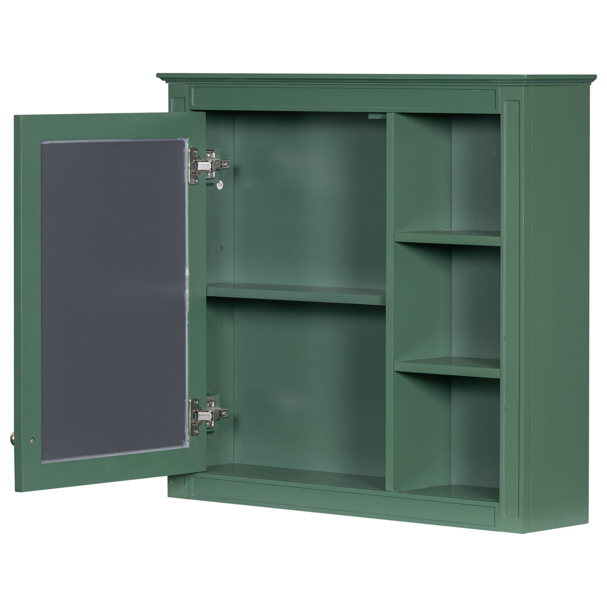 Siavonce 30-in x 28-in Surface Mount Green Mirrored Soft Close Medicine Cabinet