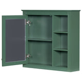 Siavonce 30-in x 28-in Surface Mount Green Mirrored Soft Close Medicine Cabinet
