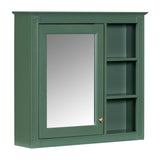 Siavonce 30-in x 28-in Surface Mount Green Mirrored Soft Close Medicine Cabinet