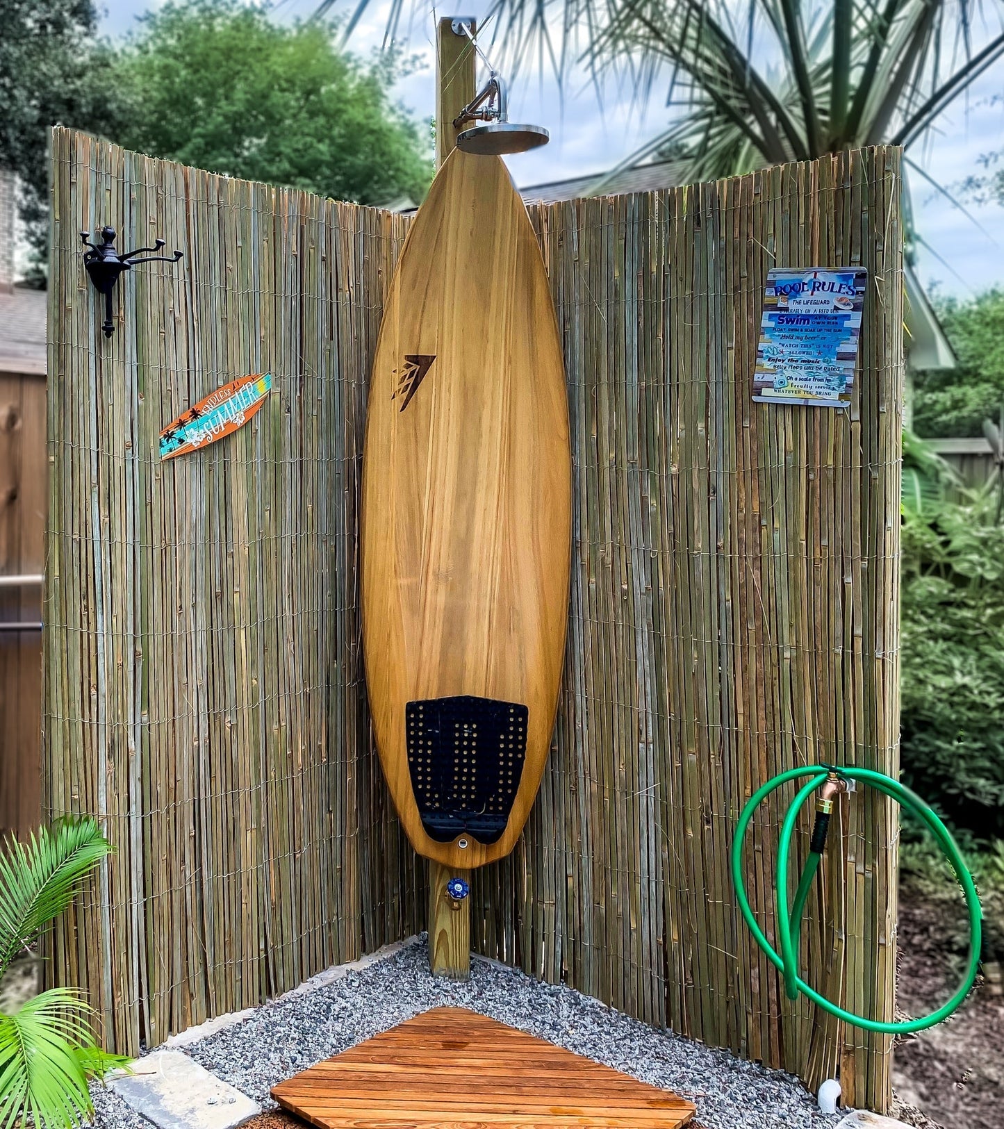 Backyard X-Scapes 6-ft x 16-ft Bamboo No Dig Fence Panel