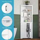 RiverRidge Monroe 24.69-in x 63.81-in x 12.5-in White Freestanding Corner Linen Cabinet