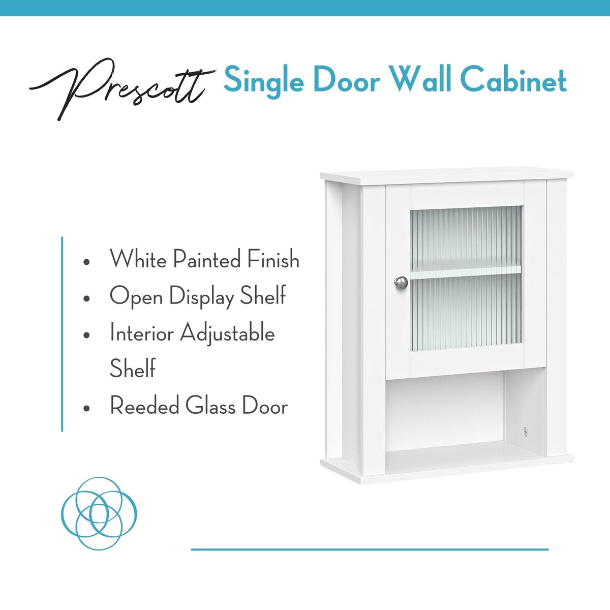 RiverRidge Prescott 16.5-in x 20.5-in x 7.06-in White Soft Close Bathroom Wall Cabinet