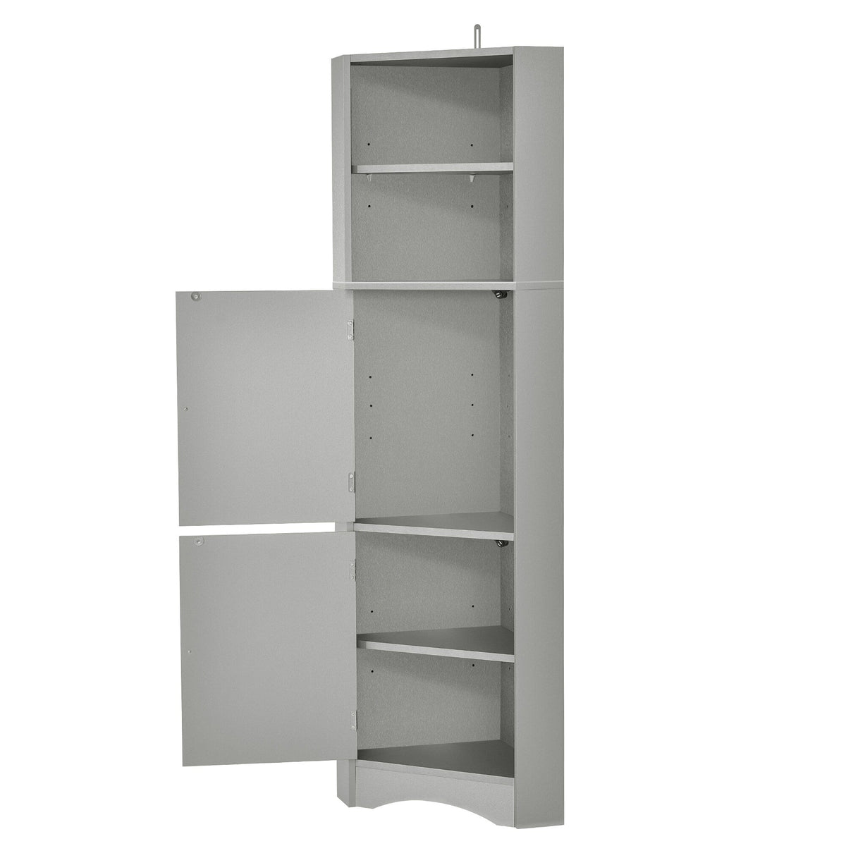 Siavonce 61-in H x 15-in W x 15-in D Grey Wall-mount Utility Storage Cabinet with Adjustable Shelves