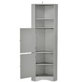 Siavonce 61-in H x 15-in W x 15-in D Grey Wall-mount Utility Storage Cabinet with Adjustable Shelves
