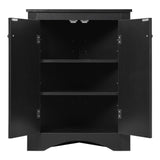 Siavonce 17-in W x 32-in H Mdf Black Wall-mount Utility Storage Cabinet