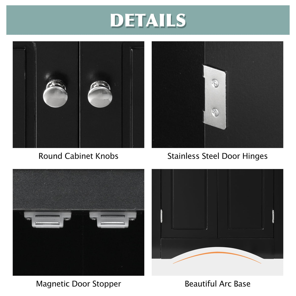Siavonce 17-in W x 32-in H Mdf Black Wall-mount Utility Storage Cabinet