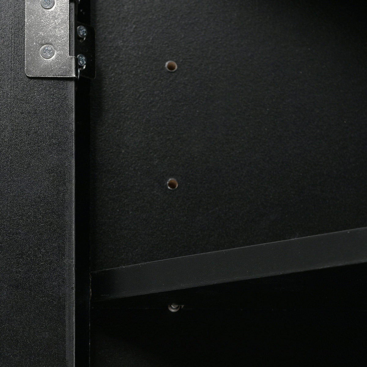 Siavonce 17-in W x 32-in H Mdf Black Wall-mount Utility Storage Cabinet