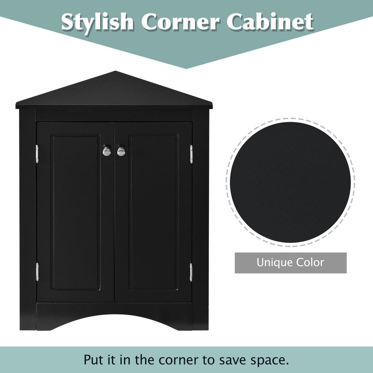 Siavonce 17-in W x 32-in H Mdf Black Wall-mount Utility Storage Cabinet