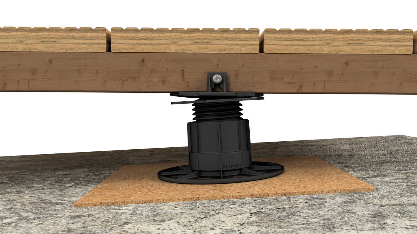 Eurotec 1-1/8-in Black Plastic Post Base Support (10-Pack)