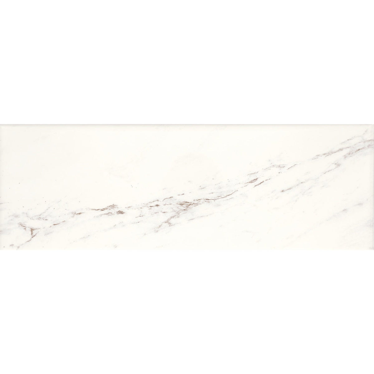 American Olean Marble Manor Calacatta 4-in x 12-in Glossy Ceramic Subway Wall Tile, 0.38-sq ft per Piece