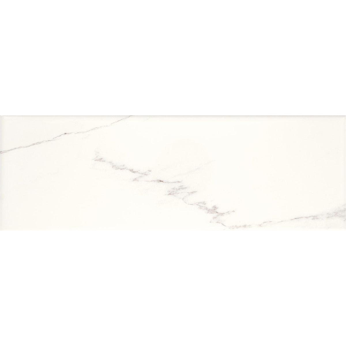 American Olean Marble Manor Calacatta 4-in x 12-in Glossy Ceramic Subway Wall Tile, 0.38-sq ft per Piece