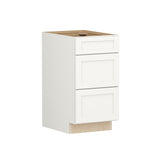 Shenandoah PRO Express Breckenridge 18-in W x 34.5-in H x 24-in D Linen Full Overlay 3-Drawer Base Fully Assembled Plywood Cabinet