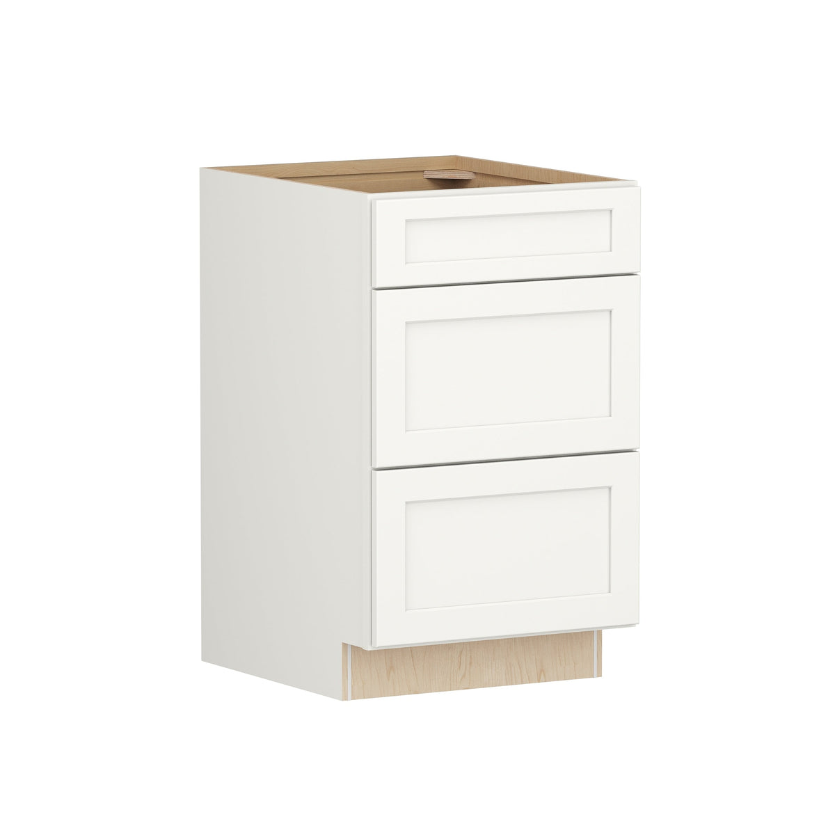 Shenandoah PRO Express Breckenridge 21-in W x 34.5-in H x 24-in D Linen Full Overlay 3-Drawer Base Fully Assembled Plywood Cabinet