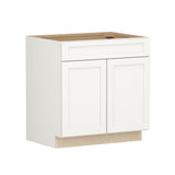 Shenandoah PRO Express Breckenridge 33-in W x 34.5-in H x 24-in D Linen Full Overlay Sink Base Fully Assembled Plywood Cabinet (Recessed Panel Shaker Style)
