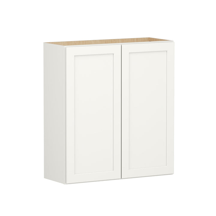 Shenandoah PRO Express Breckenridge 33-in W x 36.125-in H x 12-in D Linen Full Overlay Wall Fully Assembled Plywood Cabinet (Recessed Panel Shaker Door Style)