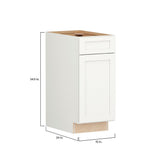 Shenandoah PRO Express Breckenridge 15-in W x 34.5-in H x 24-in D Linen Full Overlay Maple 1-Drawer Base Fully Assembled Plywood Cabinet (Recessed Panel Shaker Style)