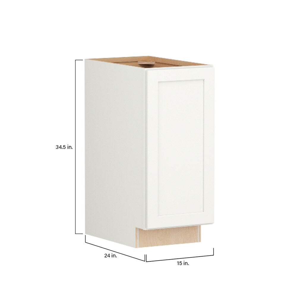 Shenandoah PRO Express Breckenridge 15-in W x 34.5-in H x 24-in D Linen Full Overlay Base Fully Assembled Plywood Cabinet (Recessed Panel Shaker Door Style)