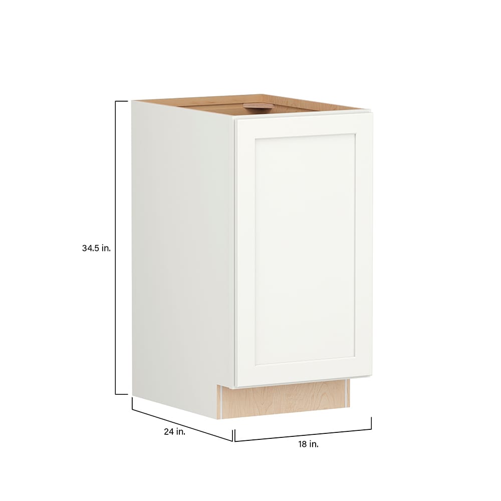 Shenandoah PRO Express Breckenridge 18-in W x 34.5-in H x 24-in D Linen Full Overlay Base Fully Assembled Plywood Cabinet (Recessed Panel Shaker Door Style)