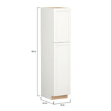 Shenandoah PRO Express Breckenridge 18-in W x 84-in H x 24-in D Linen Full Overlay Pantry Fully Assembled Plywood Cabinet (Recessed Panel Shaker Door Style)