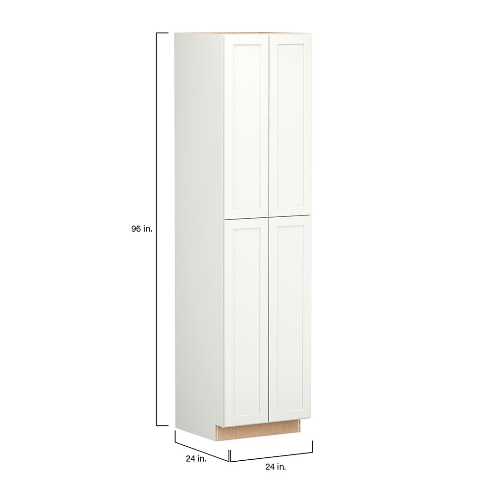 Shenandoah PRO Express Breckenridge 24-in W x 96-in H x 24-in D Linen Full Overlay Pantry Fully Assembled Plywood Cabinet (Recessed Panel Shaker Door Style)