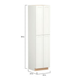 Shenandoah PRO Express Breckenridge 24-in W x 96-in H x 24-in D Linen Full Overlay Pantry Fully Assembled Plywood Cabinet (Recessed Panel Shaker Door Style)