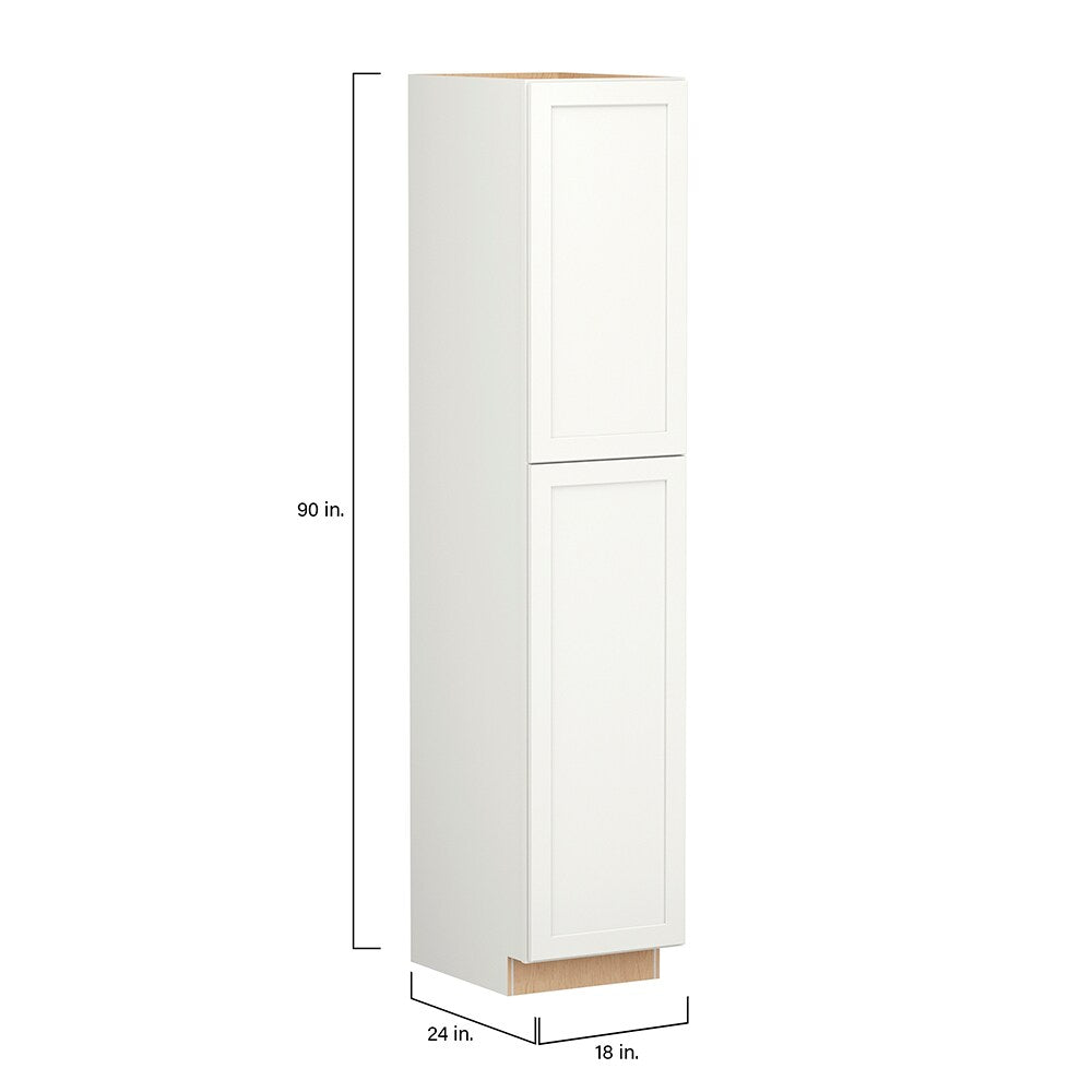 Shenandoah PRO Express Breckenridge 18-in W x 90-in H x 24-in D Linen Full Overlay Maple Pantry Fully Assembled Plywood Cabinet (Recessed Panel Shaker Door Style)