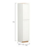 Shenandoah PRO Express Breckenridge 18-in W x 90-in H x 24-in D Linen Full Overlay Maple Pantry Fully Assembled Plywood Cabinet (Recessed Panel Shaker Door Style)