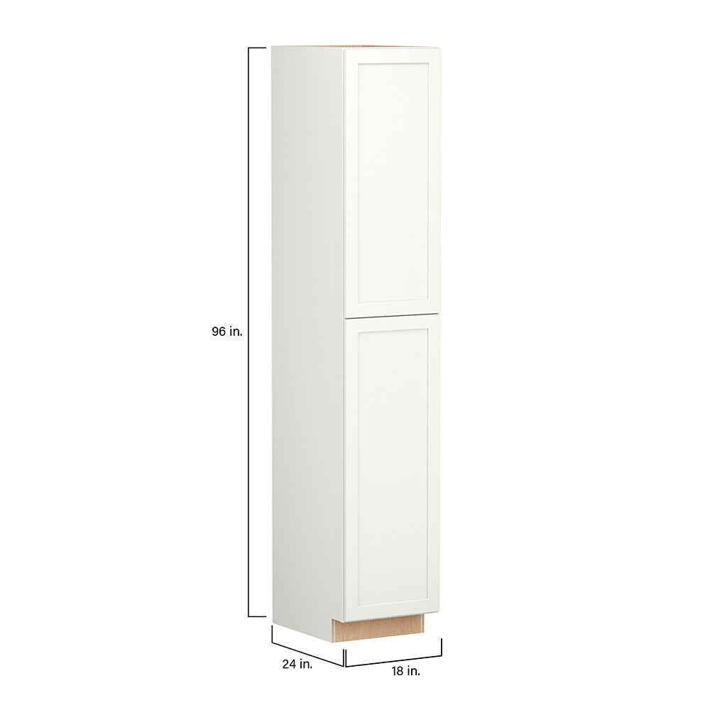 Shenandoah PRO Express Breckenridge 18-in W x 96-in H x 24-in D Linen Full Overlay Pantry Fully Assembled Plywood Cabinet (Recessed Panel Shaker Door Style)