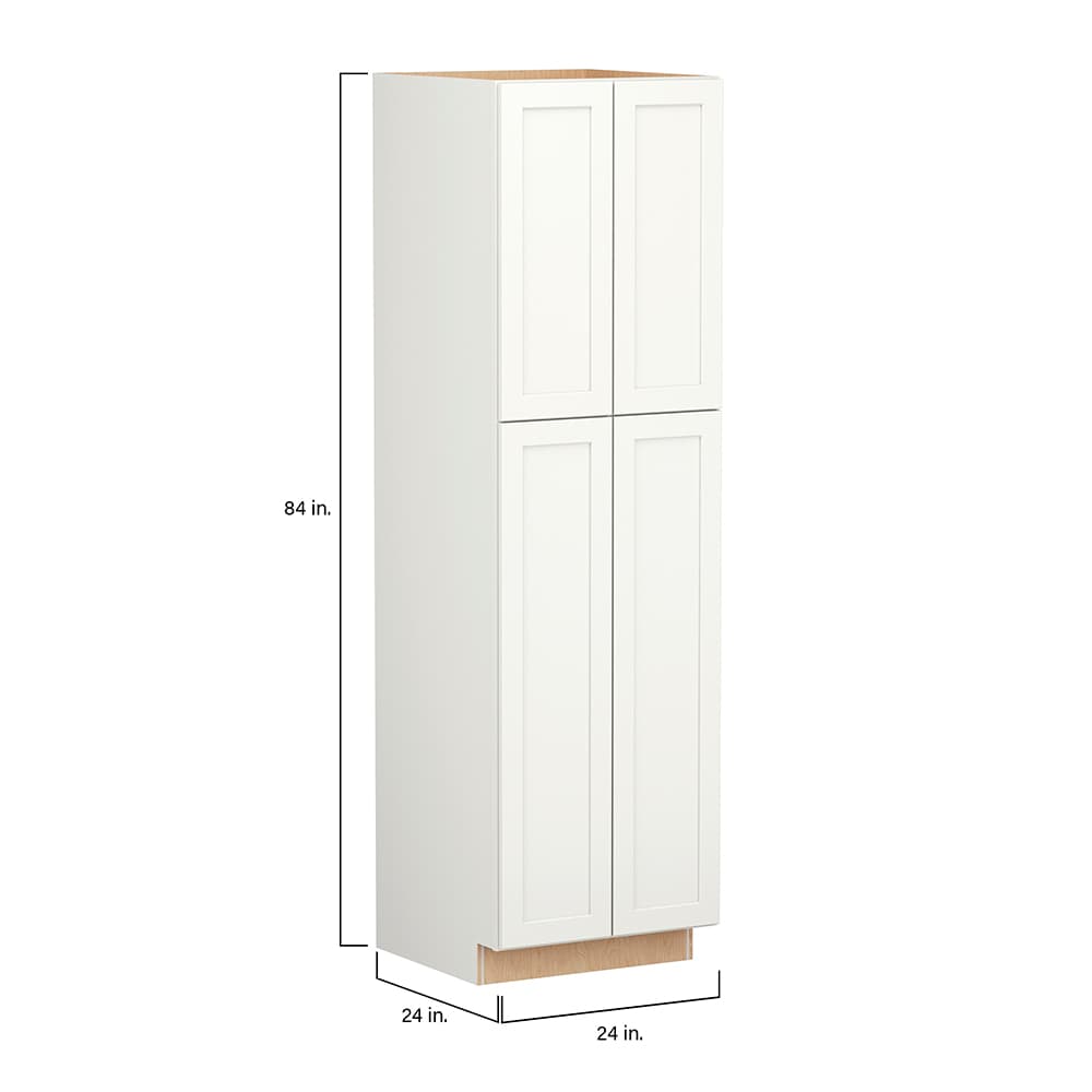 Shenandoah PRO Express Breckenridge 24-in W x 84-in H x 24-in D Linen Full Overlay Pantry Fully Assembled Plywood Cabinet (Recessed Panel Shaker Door Style)
