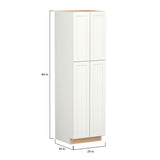 Shenandoah PRO Express Breckenridge 24-in W x 84-in H x 24-in D Linen Full Overlay Pantry Fully Assembled Plywood Cabinet (Recessed Panel Shaker Door Style)