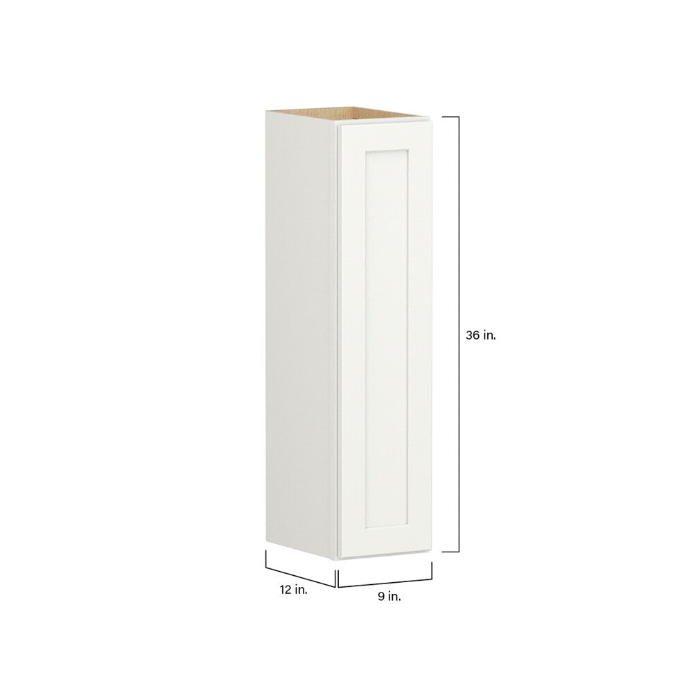 Shenandoah PRO Express Breckenridge 9-in W x 36.125-in H x 12-in D Linen Full Overlay Wall Fully Assembled Plywood Cabinet (Recessed Panel Shaker Door Style)