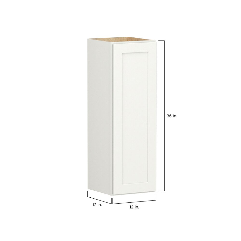 Shenandoah PRO Express Breckenridge 12-in W x 36.125-in H x 12-in D Linen Full Overlay Wall Fully Assembled Plywood Cabinet (Recessed Panel Shaker Door Style)