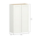 Shenandoah PRO Express Breckenridge 27-in W x 42.125-in H x 12-in D Linen Full Overlay Wall Fully Assembled Plywood Cabinet (Recessed Panel Shaker Door Style)