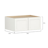 Shenandoah PRO Express Breckenridge 36-in W x 15.125-in H x 24-in D Linen Full Overlay Wall Fully Assembled Plywood Cabinet (Recessed Panel Shaker Door Style)