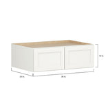 Shenandoah PRO Express Breckenridge 36-in W x 12.125-in H x 24-in D Linen Full Overlay Wall Fully Assembled Plywood Cabinet (Recessed Panel Shaker Door Style)