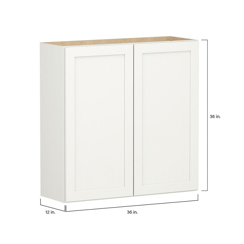 Shenandoah PRO Express Breckenridge 36-in W x 36.125-in H x 12-in D Linen Full Overlay Wall Fully Assembled Plywood Cabinet (Recessed Panel Shaker Door Style)