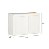 Shenandoah PRO Express Breckenridge 36-in W x 24.5-in H x 12-in D Linen Full Overlay Wall Fully Assembled Plywood Cabinet (Recessed Panel Shaker Door Style)