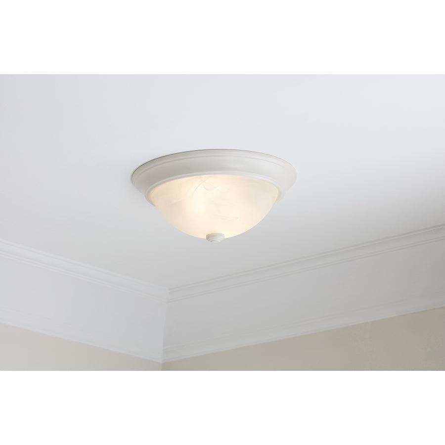 Project Source 2-Pack 13-in Satin Nickel Traditional Flush Mount Light - Super Arbor
