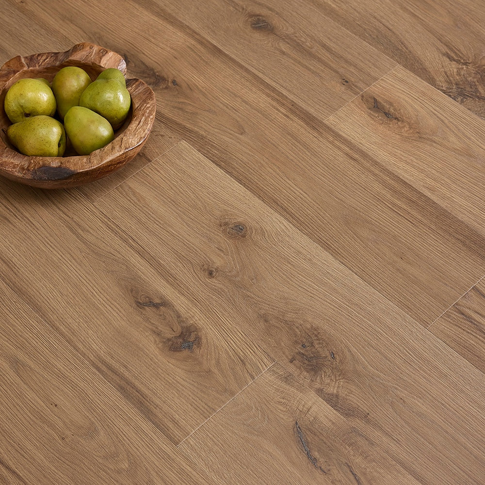 Pergo EverCraft Winding Creek Oak Brown Waterproof Hybrid Resilient Flooring 27-sq ft