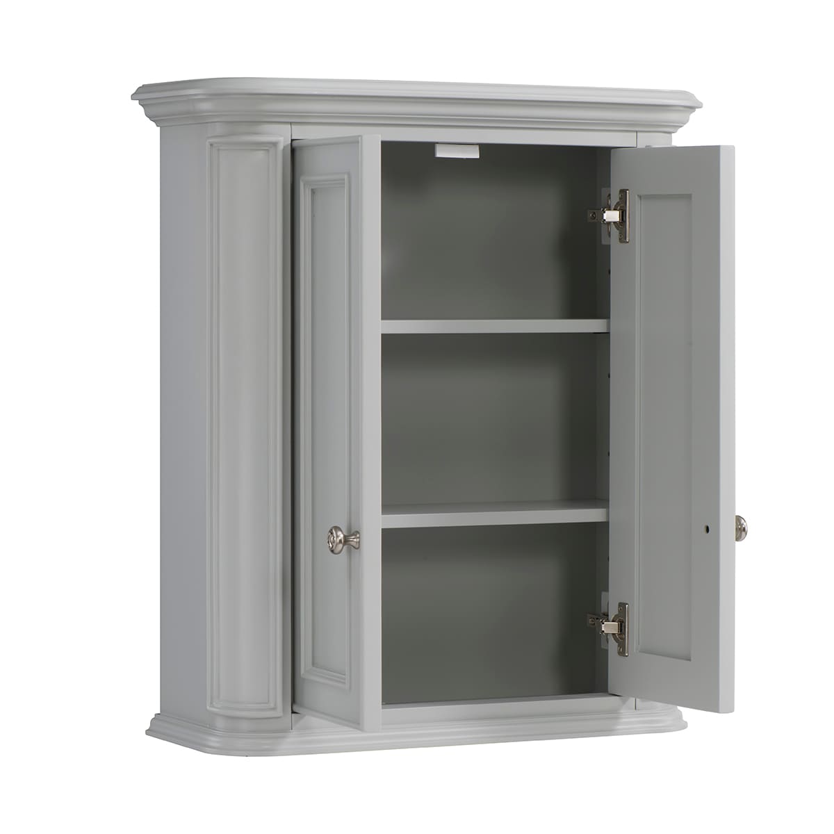 allen + roth 26-in x 30-in x 10-in Light Gray Bathroom Wall Cabinet
