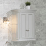 allen + roth 26-in x 30-in x 10-in Light Gray Bathroom Wall Cabinet