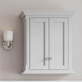allen + roth 24-in x 28-in x 10-in Light Gray Bathroom Wall Cabinet
