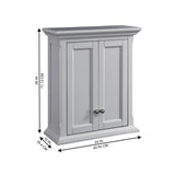 allen + roth 24-in x 28-in x 10-in Light Gray Bathroom Wall Cabinet