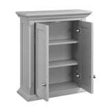 allen + roth 24-in x 28-in x 10-in Light Gray Bathroom Wall Cabinet