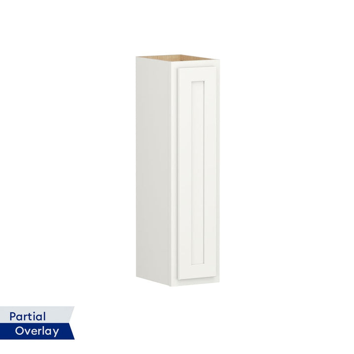 Shenandoah PRO Express Breckenridge 9-in W x 36.125-in H x 12-in D Linen Partial Overlay Wall Fully Assembled Plywood Cabinet (Recessed Panel Shaker Door Style)