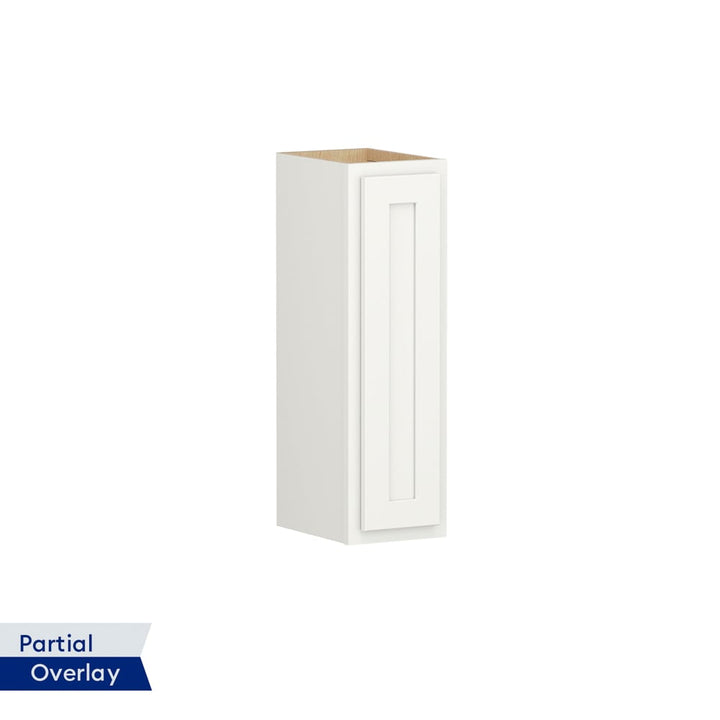 Shenandoah PRO Express Breckenridge 9-in W x 30.125-in H x 12-in D Linen Partial Overlay Wall Fully Assembled Plywood Cabinet (Recessed Panel Shaker Door Style)