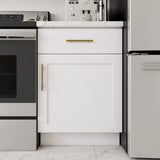 RELIABILT Fairplay 36-in W x 34.5-in H x 24-in D White 1-Drawer Base Ready To Assemble Plywood Cabinet (Recessed Panel Shaker Door Style)