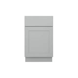 RELIABILT Overlake 21-in W x 34.5-in H x 24-in D Gray 1-Drawer Base Ready To Assemble Plywood Cabinet (Recessed Panel Shaker Door Style)