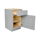 RELIABILT Overlake 18-in W x 34.5-in H x 24-in D Gray 1-Drawer Base Ready To Assemble Plywood Cabinet (Recessed Panel Shaker Door Style)